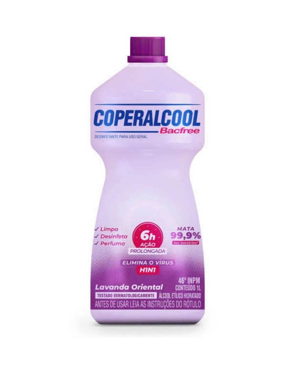 ALCOOL LIQ COPERALCOOL BACFREE 1L LAVANDA