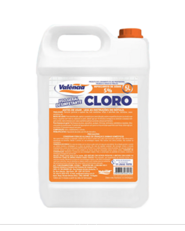 CLORO 5% - 5LL – VALÊNCIA