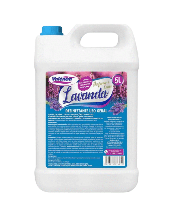 DESINFETANTE LAVANDA AZUL LEITOSO – 5L VALÊNCIA