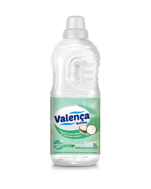 DETERGENTE LIQUIDO P/ROUPA COCO – 2L – VALÊNCIA