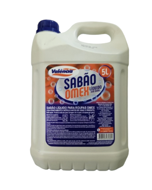 DETERGENTE LIQUIDO P/ROUPA OMEX – 5L – VALÊNCIA