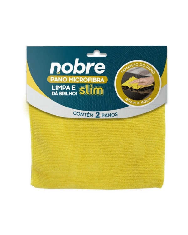 PANO MICROFIBRA AMARELO SLIM 40X40 - NOBRE
