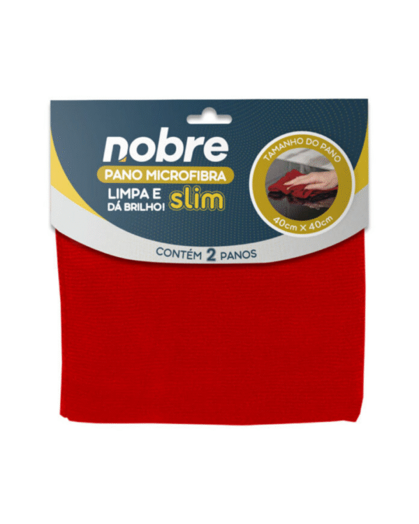 PANO MICROFIBRA VERMELHO SLIM 40X40 - NOBRE