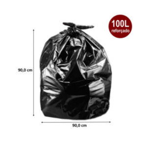 SACO DE LIXO PRETO 100 LTS 100un ESPECIAL