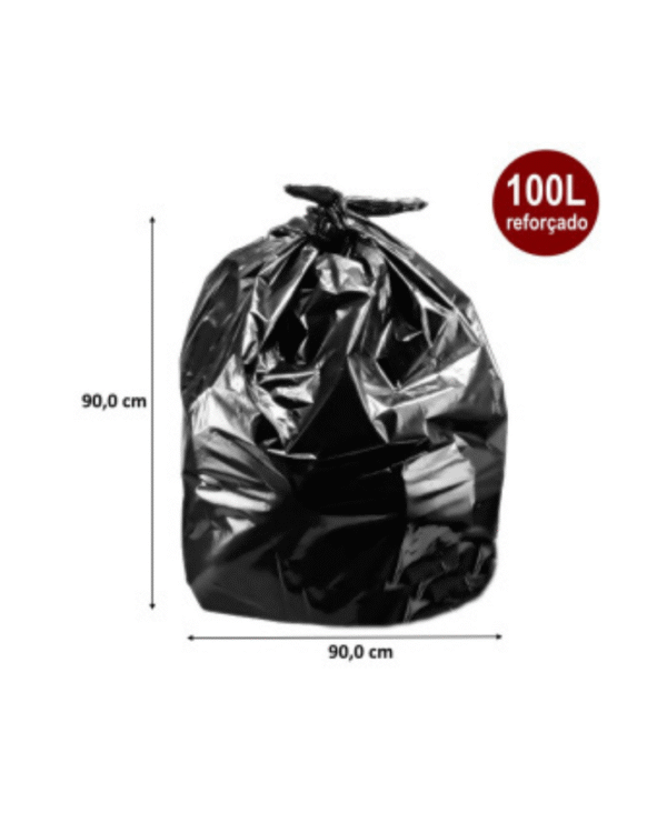 SACO DE LIXO PRETO 100 LTS 100un ESPECIAL