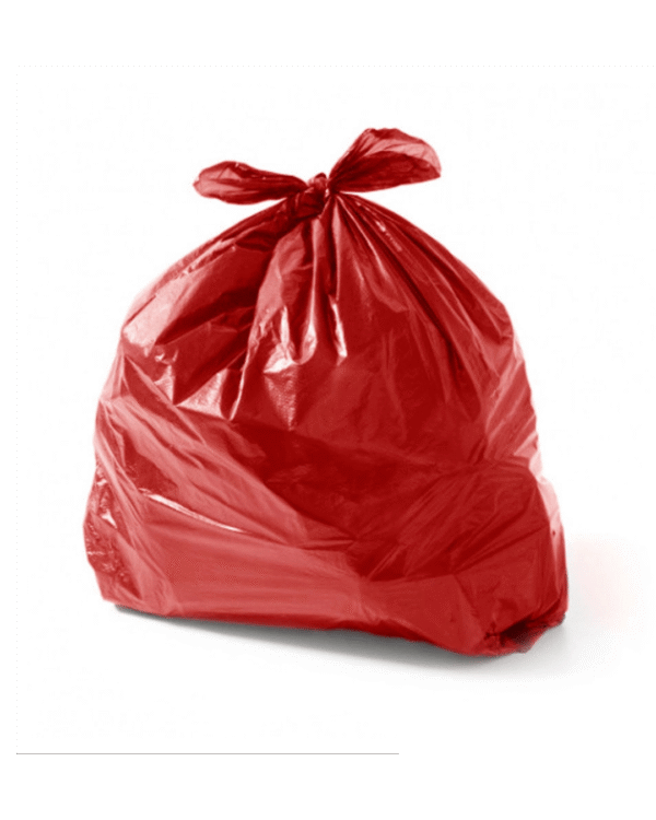 SACO DE LIXO VERMELHO 60L COM 100 UNIDADES P4